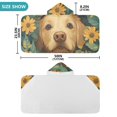 thumbnail image 4 of Yayeee Kids Hooded Towels Toddler Soft Absorbent Beach Bathing Wrap 50" x 23.5", Flowers and Dog, 4 of 5