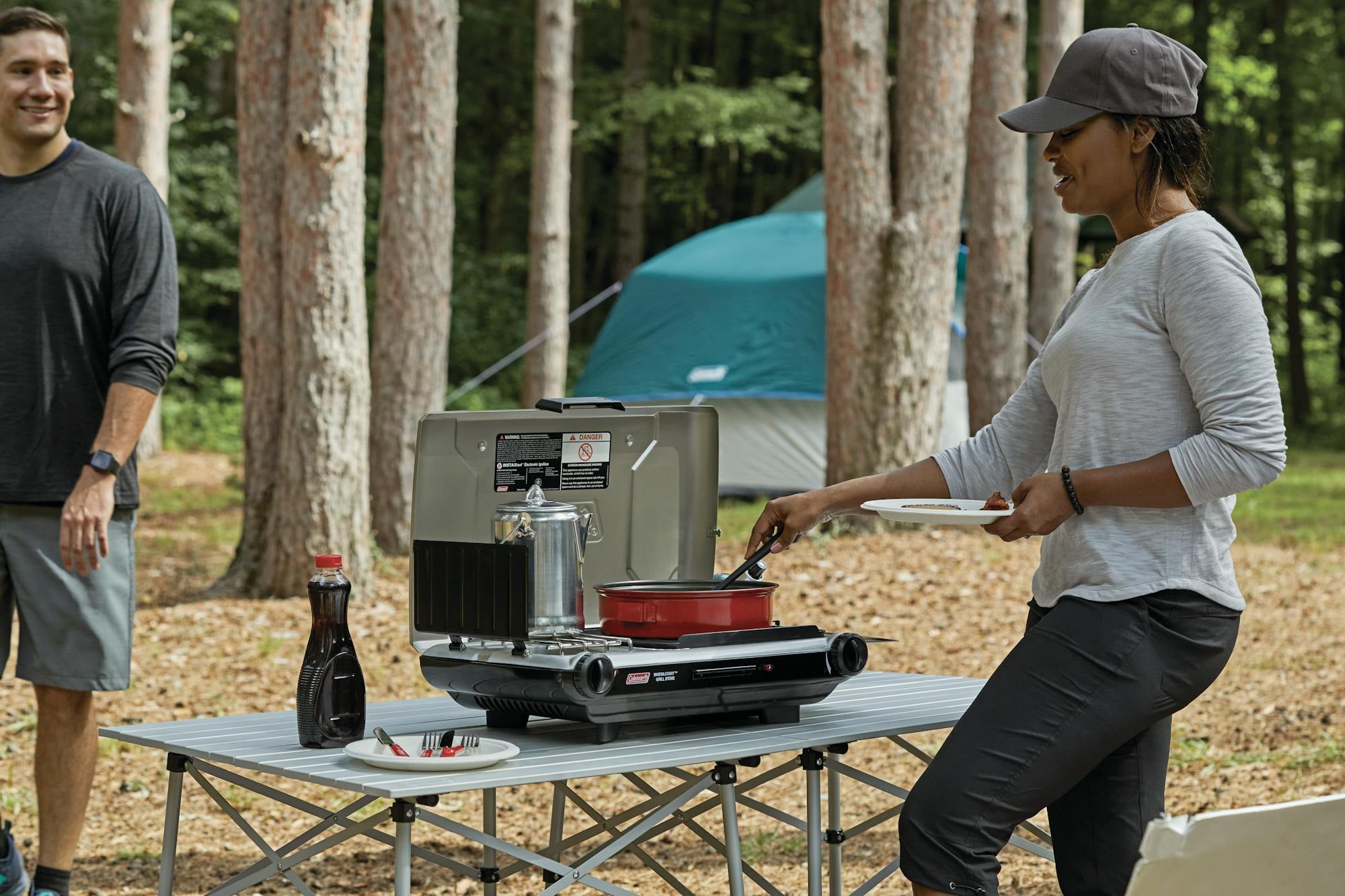 Coleman, 2-in-1 Tabletop Propane Grill/Stove, 2-Burner, 20,000