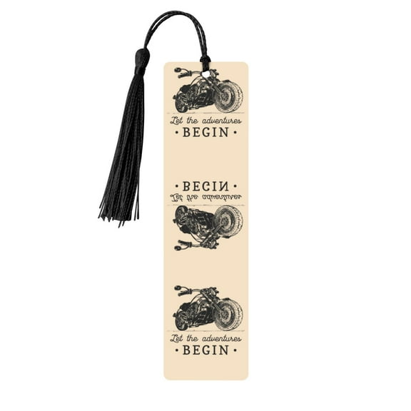 Kdxio Let The Adventure Begin Print Metal Tassel Bookmarks,Perfect Gift for Art Lovers and Bookworms Metal Bookmarks for Women