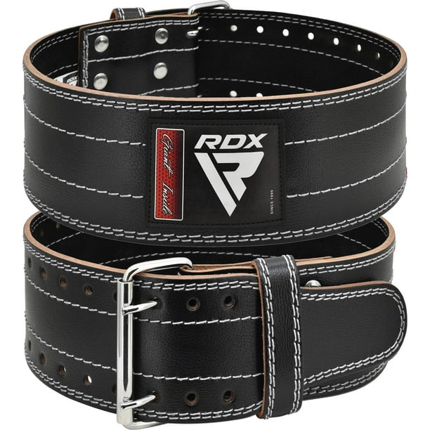 Cinturón de levantamiento de pesas RDX IPL aprobado por la USPA, cuero de 6 mm, 700 libras