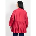 thumbnail image 2 of Avenue Women's Plus Size Amari Tiered Tunic Shirt, 2 of 2