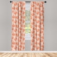 thumbnail image 3 of Ambesonne Easter Curtains, Baskets with Flowers Print, Pair of 28"x95", Pale Peach Dark Orange, 3 of 5