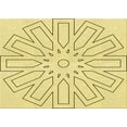 thumbnail image 1 of Ahgly Company Indoor Rectangle Patterned Corn Yellow Area Rugs, 4' x 6', 1 of 6