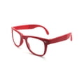thumbnail image 3 of EYE ZOOM 2 Pack Unisex Retro Style Plastic Frame Folding Reading Glasses with Leather Pouch for Men and Women (Red, Strength: +1.50), 3 of 6