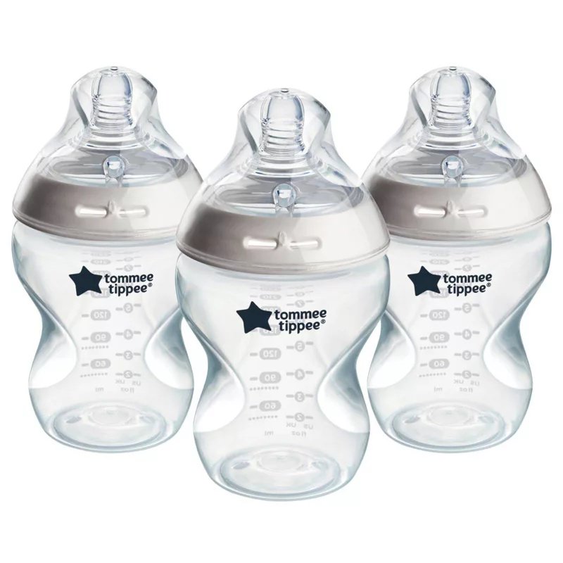 3-Pack 9 oz Silicone Anti-Colic Baby Bottles with Slow-Flow Breast-Like Nipples, BPA-Free Feeding Bottles for Natural Latch and Pace Feeding, Self-Sterilizing Design for Newborns