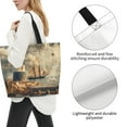 thumbnail image 3 of Honeii Vintage Nautical Lighthouse Print Tote Bag for Women, Foldable Tote Bag Large Shoulder Bag Top Handle Handbag for Travel, Work, 3 of 8