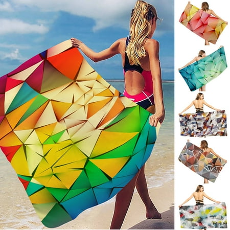 

Travelwant Beach Towel Microfiber Beach Towels Oversized Quick Dry Sand Proof Absorbent Compact Beach Blanket Lightweight Towel for The Swimming Sports Beach Gym-29.52 x 59.05
