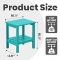 thumbnail image 2 of JUSTLET HDPE Double-Layer End Table for Living Room, Indoor & Outdoor Use, patio side table, Turquoise, 2 of 7