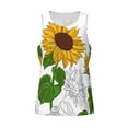 thumbnail image 4 of Easygdp Plump Sunflower And Sketch Men's Tank Top, Sleeveless Muscle T Shirts, Breathable, Quick-Dry, Loose for Gym, Running, Fitness - X-Large, 4 of 9