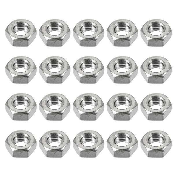 3/16-24 Hex Nuts 304 Stainless Steel Fastener 20pcs for Screw