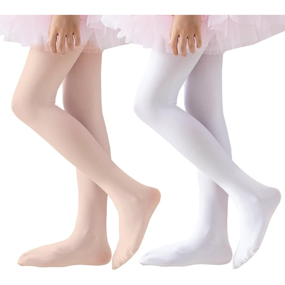 Ballet Tights for Girls 90D Footed Dance Tights Toddler Ultra Soft School Stockings Kids Leggings 3T-14 Years Old