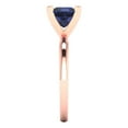 thumbnail image 3 of 1.5 ct Princess Cut Simulated Blue Sapphire Solitaire Engagement Ring for Women in 18K Rose Gold, 3 of 5