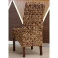 thumbnail image 2 of Pemberly Row 40"H Coastal Wicker / Rattan Dining Chair in Brown/Natural Mahogany, 2 of 2