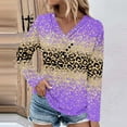 thumbnail image 2 of Dyegold Flowy Tops For Women Ladies Cute Comfy Henley Tunics Loose Blouses For Women Womens Winter Tops Cotton Linen Plus Size ​Christmas ​Womens Business Attire ​Deals, 2 of 5