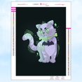 thumbnail image 1 of Pintura de diamantes de Halloween 5D Diy, gato negro en la oscuridad, mosaico bordado, diamantes de imitación completos, Kit de punto de cruz, decoración del hogar, regalos de arte, 1 of 4