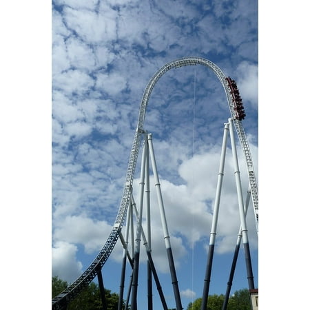 LAMINATED POSTER Theme Park Fun Rollercoaster Adrenaline Ride Poster Print 24 x (Best Theme Park Ride Photos)