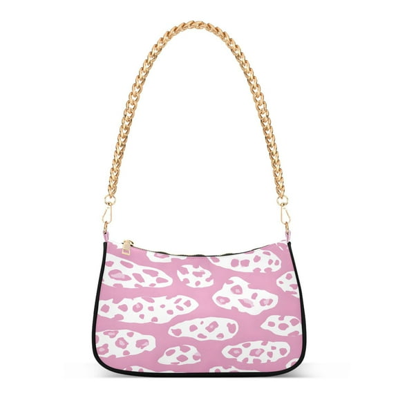 Ryvnso Leopard-a1 Pattern Womens Chain Shoulder Bag Tote Handbags Clutch Hobo Purse with Zipper for Travel