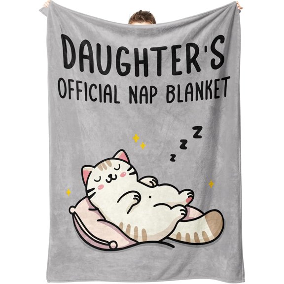 Christmas Daughter Gifts from Mum Dad, Gifts for Daughter Blanket, Idea Daughters Birthday Gift, Graduation, Wedding, Mothers Day, Ideas-Grey