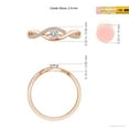 thumbnail image 6 of ANGARA Natural Diamond Infinity Swirl Promise Ring in 14K Rose Gold for Women (Size-2.9mm| Color-I-J| Clarity-I1-I2) | April Birthstone, Anniversary, Jewelry Gift for Women | Natural Diamond Ring, 6 of 10