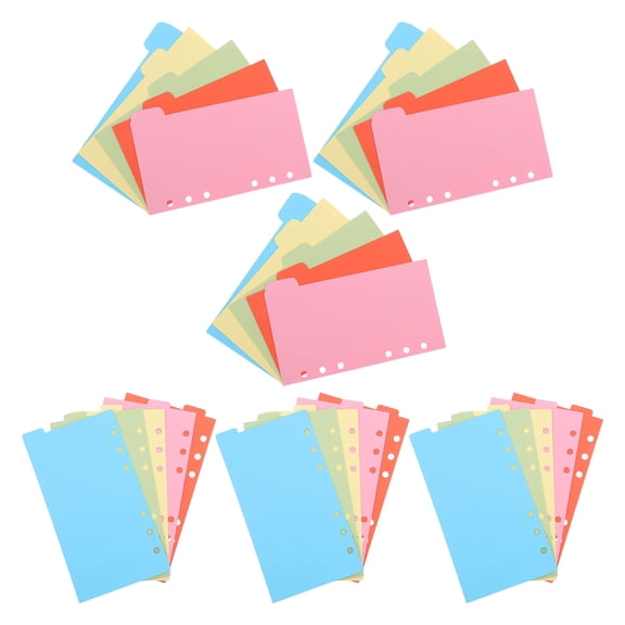 LOLIPPYY 6-Pack Smooth Paper Index Dividers with Tabs for 6- Binder, Notebook, and Planner Organization