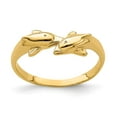 thumbnail image 7 of 14k Yellow Gold Dolphin Kissing Dolphin Band Ring, 7 of 7