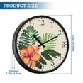 thumbnail image 3 of Voice Activated Clock with Glow Light 12 Inch Large Silent Wall Clock Battery Operated for Home Decor Tropical Leaves and Flowers, 3 of 8