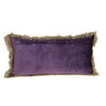 thumbnail image 2 of Boho Purple with Gold Fringe Decorative Lumbar Throw Pillow, 2 of 5