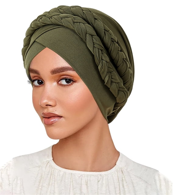 Milk Silk Hijab Headband Two Tone Solid Color Head Wrap with Design for Everyday Comfort and Style