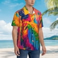 thumbnail image 5 of Daiia Colorful Parrot Jungle Dream A Hawaiian Shirt for Men Gentle Cotton Regular Short Sleeve Casual-X-Large, 5 of 9