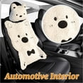 thumbnail image 3 of Winter Thick Plush Car Seat Cushion, Premium Soft Plush Fabric For Warmth, Cute Cartoon Design To Upgrade Car Interior, Universal Fit With Non-Slip Bottom And Easy Care, 3 of 4