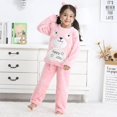 thumbnail image 2 of Pijamas de franela para niños pequeños, ropa de dormir cálida para bebés, conjunto de ropa para niños, traje de Casa de felpa para niños, otoño e invierno, nuevo, 2 of 4