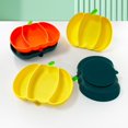 thumbnail image 4 of Suction Plate for Baby Toddler Halloween Pumpkin Silicone Feeding Plate 3-Divided Plates Kid Feeding Bowl Tableware, 4 of 5