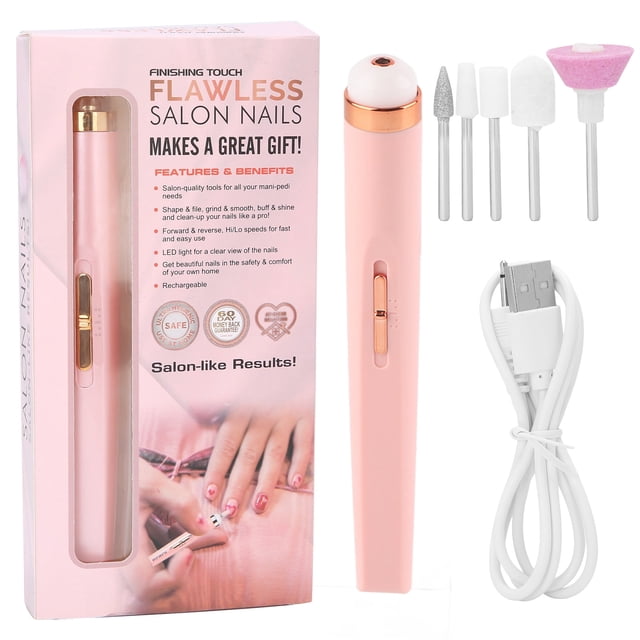 Taladro eléctrico recargable para uñas, pulidor de uñas portátil con luz y pintura en aerosol.