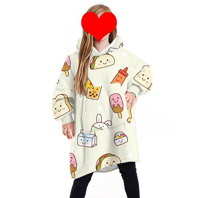 goowrom Pyjama pour Enfants Couverture Réversible avec Animaux et Capuche