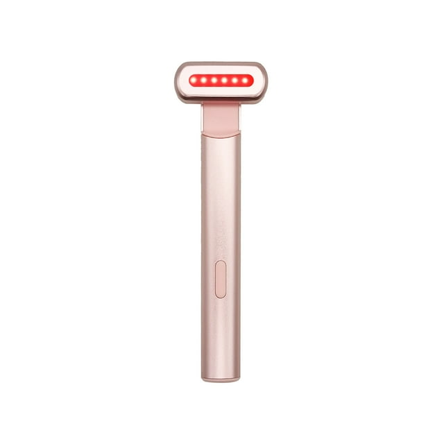 Varita facial Eye Beauty, ligera (rosa (luz roja + azul)) Varita facial 4 en 1, masajeador facial, varita para el cuidado de la piel antienvejecimiento