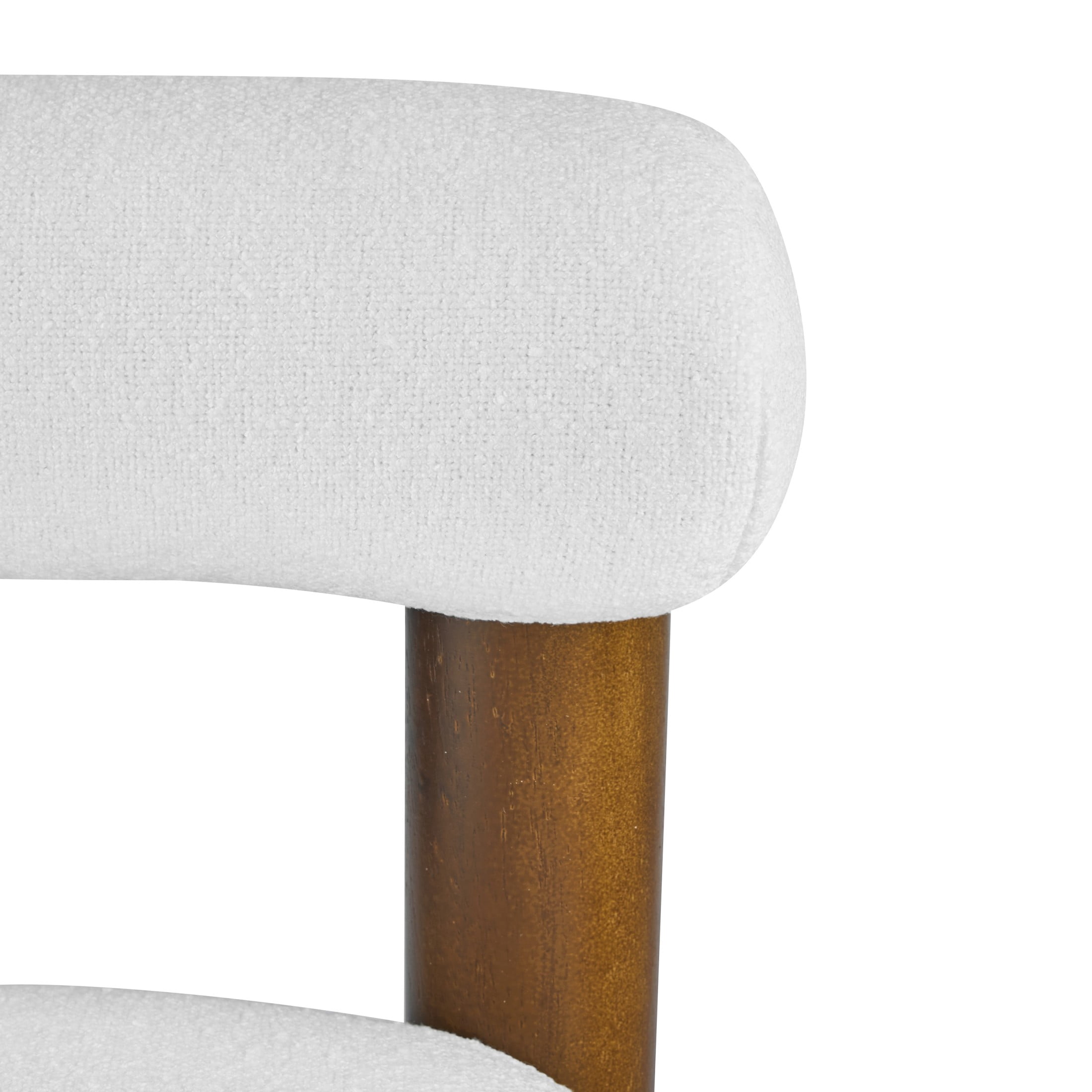 Christopher Knight Home Farmhouse Upholstered Counter Stools with Spindle Legs, Walnut+White, Set of 2