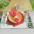 thumbnail image 4 of 4PCS Christmas Cotton and Linen Placemats,Christmas Decorations, for Wedding Party Holiday Kitchen Dining Room Daily Decor, 4 of 5