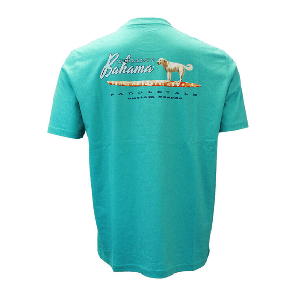 Tommy Bahama Paddletale Pocket T-Shirt Aqua Aloha Large