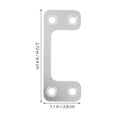 thumbnail image 2 of Minkissy 5Pcs Door Latch Plate Stainless Iron Security Strike Plate for Homeowners 2.72X1.10X0.08in, 2 of 7