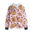 thumbnail image 5 of Pzuqiu Capybara Hoodie Sweatshirt for Girls Size XL Long Sleeve Girls Hooded Clothes with Pocket Casual Fashion Toddlers' Pullover Hoodie Sweatshirt for Daily Life, 5 of 7