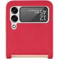 thumbnail image 5 of for Samsung Galaxy Z Flip4 Phone Case with Card Holder, PC Hard Shockproof Back Cover Slim Durable Protective PU Leather Phone Case for Samsung Galaxy Z Flip 4 5G PZ Red, 5 of 13