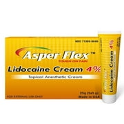 AsperFlex Lidocaine Cream 4% Topical Anesthetic Cream 25g Tough On Pain
