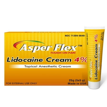AsperFlex Lidocaine Cream 4% Topical Anesthetic Cream 25g Tough On Pain