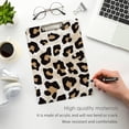 thumbnail image 4 of FMSHPON Modern Leopard Pattern Clipboard Hardboard Wood Nursing Clip Board and Pull for Standard A4 Letter 13x9 inches, 4 of 7