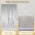 thumbnail image 5 of Fluffy Runner Rugs 2 x 6ft Soft Shag Rug 2x6 Feet Plush Area Rug Carpet Non-Slip Nursery Dorm Fuzzy Bedside Rug Kids Room Home DecorWhite, 5 of 8