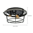 thumbnail image 2 of Farmhouse Flush Mount Ceiling Light Caged Pendant Fixture Indoor Outdoor Porch Lighting Fixture Without Bulb, 2 of 12