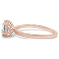 thumbnail image 4 of 1 Carat 6.5MM Heart Shape Lab Created Moissanite Diamond Solitaire Promise Ring For Women In 14K Rose Gold Over Sterling Silver(VVS1 Clarity, 1.00 Cttw)- 7.5, 4 of 6