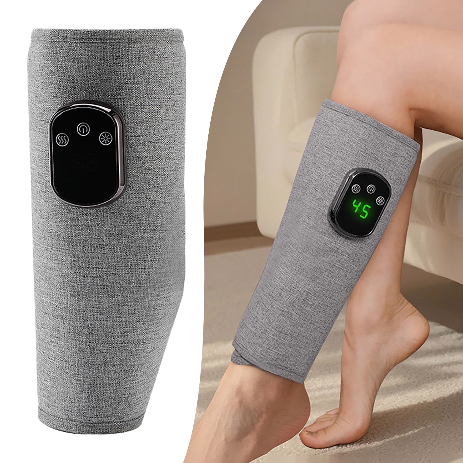Leg Massager for Circulation And Pain Relief,Air Compression Massager With Heat,Leg Massager With 5 Heat Level Easy to Use For Women And Men