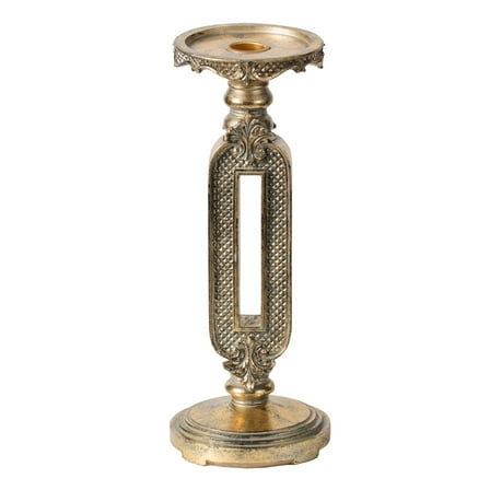 A&B Home  4-inch Antique Gold Classic Vintage Candle Holder