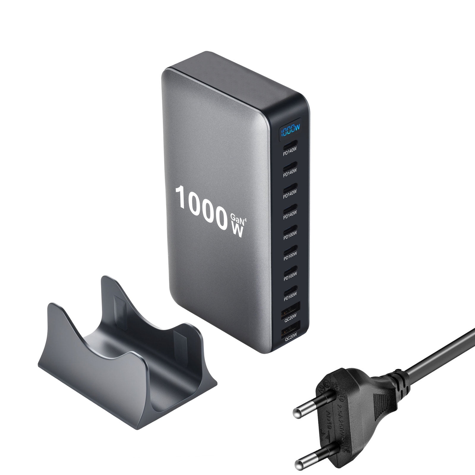 Highly speed 1000W Charging 10Port Compactly Charging Hubs Wide Device Compatibility Durability ABS Build Long Last